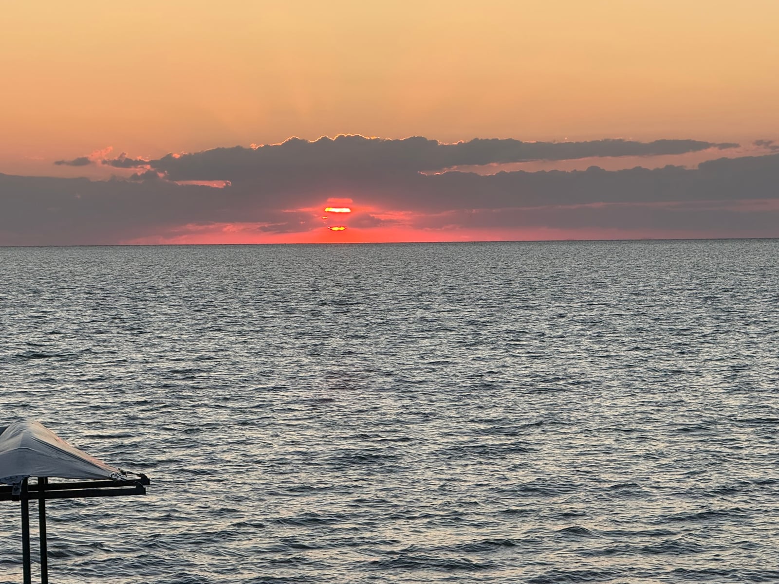 Sunset over the sea