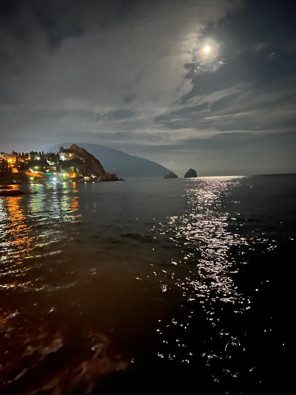 Moonlight on the sea