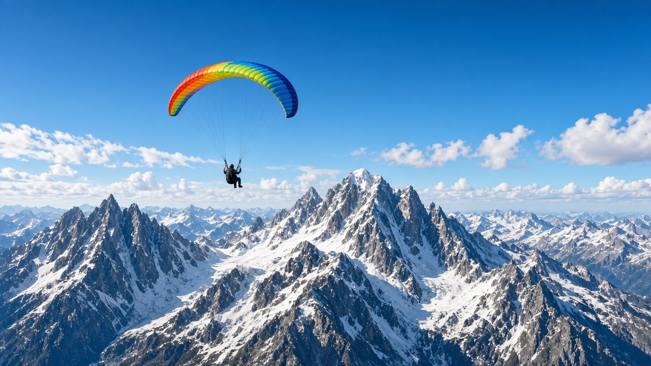 Paragliding over the Alps