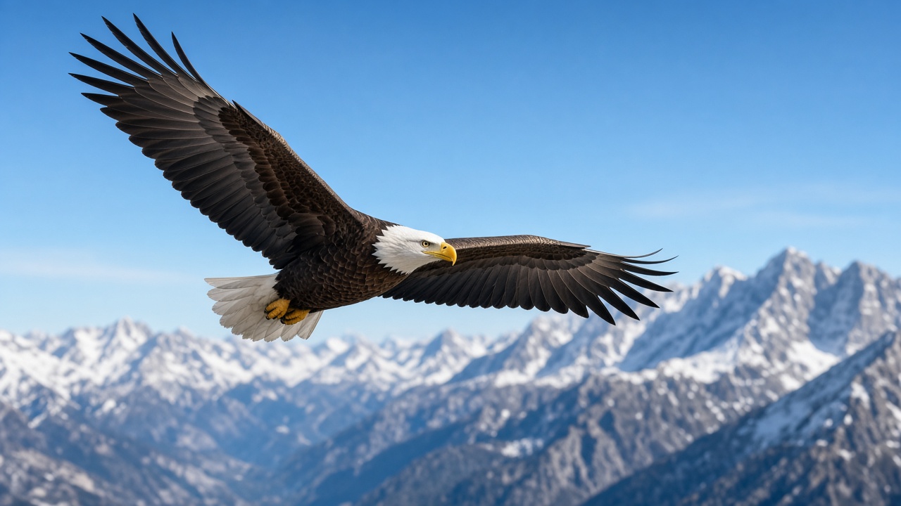 Eagle soaring
