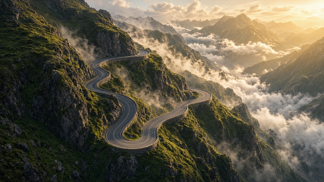 Alpine switchbacks