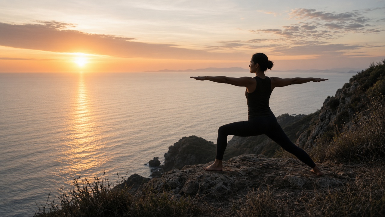 Yoga at sunrise