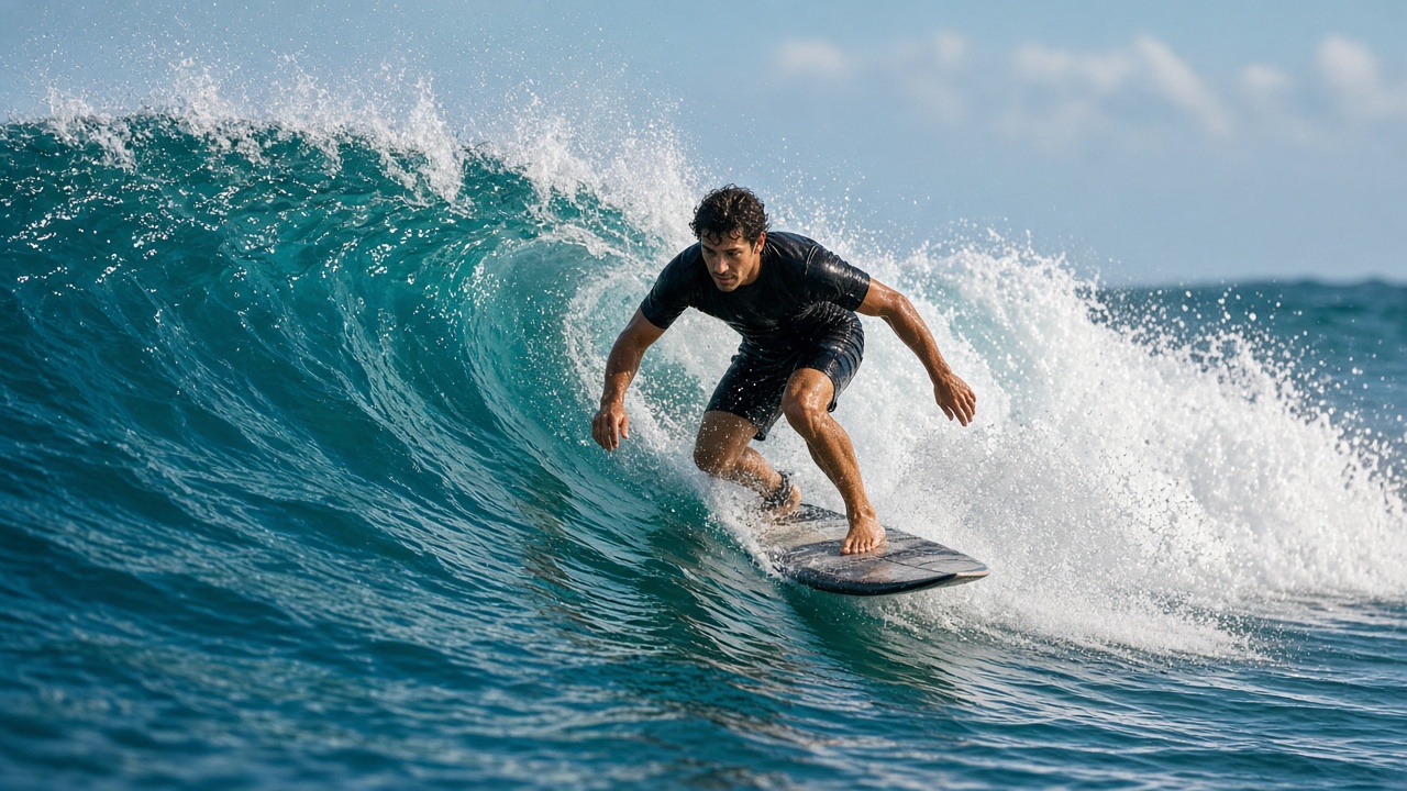 Surfer on a wave