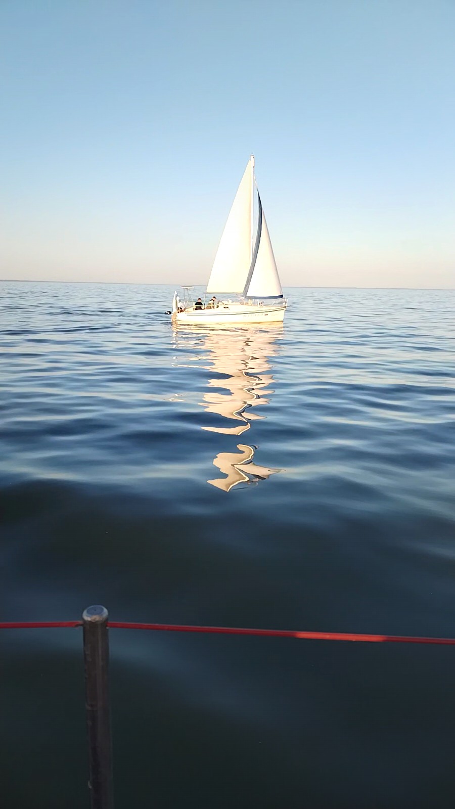 Sailboat on calm water