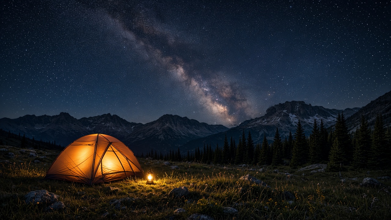 Tent under the stars
