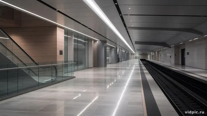 Clean station lines and leading light perspective.